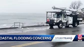 Waves pound Good Harbor Beach, send debris into Gloucester streets