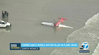 Former Santa Monica mayor dies after small plane crashes on beach