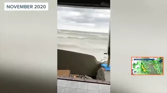 Hoover Beach evacuation before storm hits