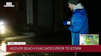 Hoover Beach evacuation before storm hits