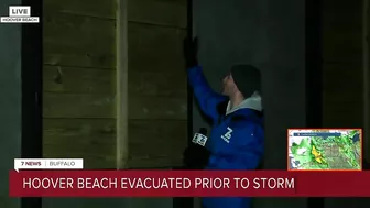 Hoover Beach evacuation before storm hits