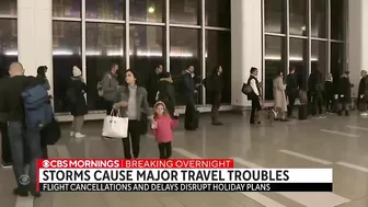 Travel chaos continues as winter storms sweeps across country