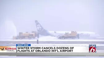 Major winter storm hampers busiest pre-Christmas travel day at Orlando International Airport