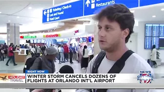 Major winter storm hampers busiest pre-Christmas travel day at Orlando International Airport