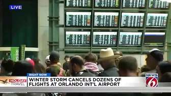 Major winter storm hampers busiest pre-Christmas travel day at Orlando International Airport