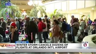 Major winter storm hampers busiest pre-Christmas travel day at Orlando International Airport