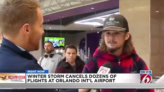 Major winter storm hampers busiest pre-Christmas travel day at Orlando International Airport