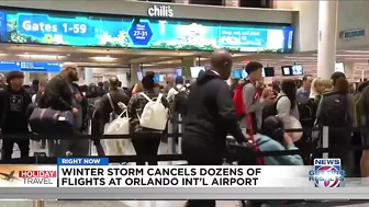 Major winter storm hampers busiest pre-Christmas travel day at Orlando International Airport