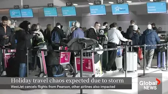 Winter storm creates Canadian travel chaos as WestJet cancels numerous flights again