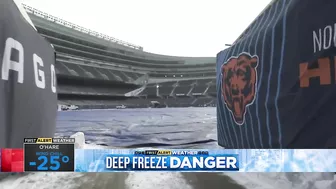 Crews at Soldier Field prepare for frigid Bears game on Christmas Eve