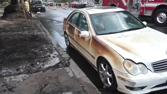 Raging Pacific Beach construction site fire chars teen's car on Christmas Day