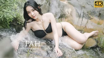 Fah "to Be Free" Bikini Poolwear waterfall lookbook