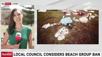 Local council considers beach group ban after rubbish left on Bronte Beach