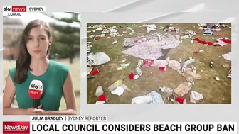 Local council considers beach group ban after rubbish left on Bronte Beach