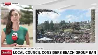 Local council considers beach group ban after rubbish left on Bronte Beach