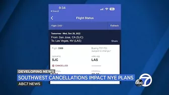 Southwest travel chaos impacting New Year's Eve plans for 49ers-Raiders fans heading to Las Vegas