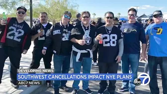 Southwest travel chaos impacting New Year's Eve plans for 49ers-Raiders fans heading to Las Vegas