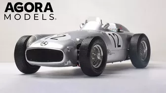 Agora Models Presents the 1:8 Scale Stirling Moss 1955 Mercedes W196R Silver Arrow