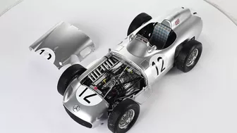 Agora Models Presents the 1:8 Scale Stirling Moss 1955 Mercedes W196R Silver Arrow