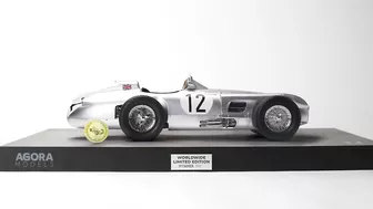 Agora Models Presents the 1:8 Scale Stirling Moss 1955 Mercedes W196R Silver Arrow