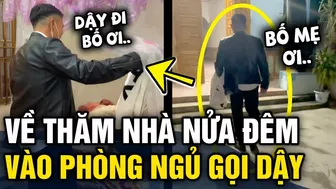 Bất ngờ về quê thăm nhà 'LÚC NỬA ĐÊM' sau 3 năm, con trai 'VÀO TẬN PHÒNG' gọi bố mẹ dậy | Tin 3 Phút