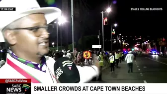 Smaller crowds at Cape Town beaches