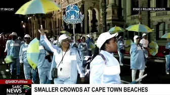 Smaller crowds at Cape Town beaches