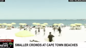 Smaller crowds at Cape Town beaches