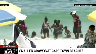 Smaller crowds at Cape Town beaches