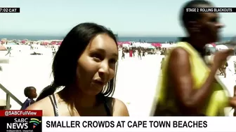 Smaller crowds at Cape Town beaches