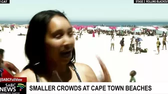 Smaller crowds at Cape Town beaches