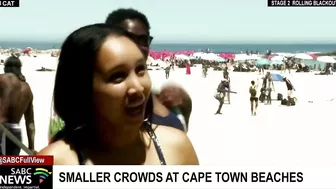 Smaller crowds at Cape Town beaches