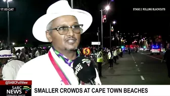 Smaller crowds at Cape Town beaches