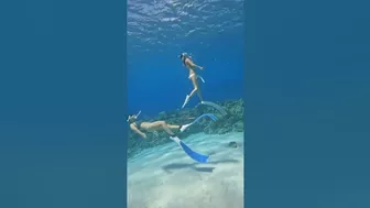 Deep Underwater Girl Swimming | Bikini Girls Swimming In Underwater 132 | Underwater Official 10M