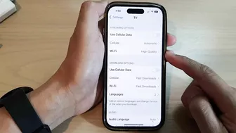 iPhone 14/14 Pro Max: How to Set Apple TV To Stream/Download via Wifi To Use High Quality/Data Saver