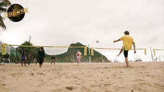 Joe & Stephen Mangan take on the experts at football volleyball | Travel Man