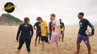 Joe & Stephen Mangan take on the experts at football volleyball | Travel Man