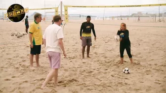 Joe & Stephen Mangan take on the experts at football volleyball | Travel Man