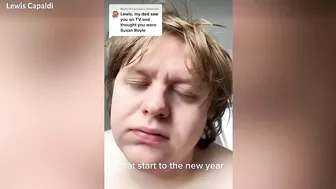 Lewis Capaldi reacts to being mistaken for Susan Boyle on TikTok