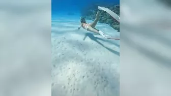 Deep Underwater Girl Swimming | Bikini Girls Swimming In Underwater 137 | Underwater Official 10M