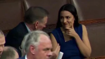 AOC appears to talk cordially with congressman who posted anime video of her assassination