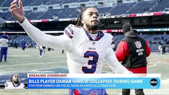 NFL game suspended after Bills player collapses on field l GMA