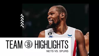 Highlights | Nets Extend Winning Streak to 12 Games with Win in Spurs