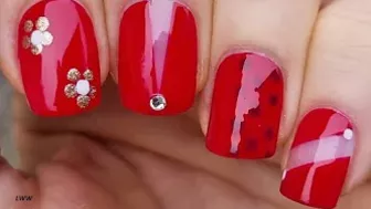 4 Feminine RED NAIL DESIGNS / Nail Art Compilation / Easy NAILS Tutorial 2023