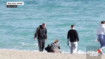 "It feels like summer": Europeans hit the beaches amid record winter temperatures