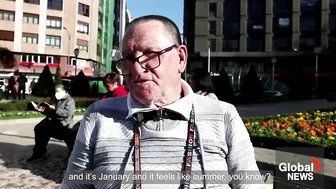 "It feels like summer": Europeans hit the beaches amid record winter temperatures