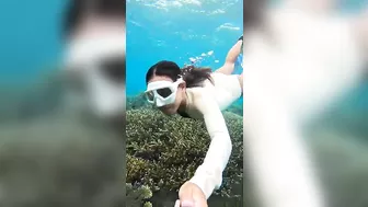 Deep Underwater Girl Swimming | Bikini Girls Swimming In Underwater 139 | Underwater Official 10M