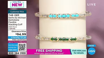 Gems by Michael Gemstone Flexible Stacking Cuff