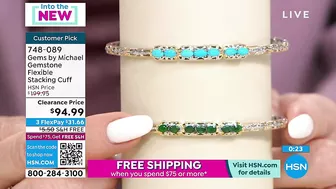 Gems by Michael Gemstone Flexible Stacking Cuff