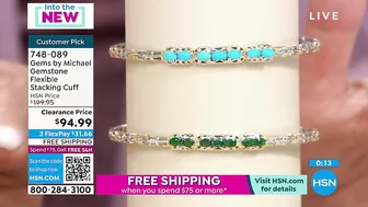 Gems by Michael Gemstone Flexible Stacking Cuff